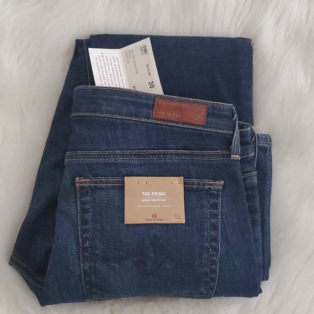 AG Jeans Prima Mid-Rise Cigarette Jeans 30 NWT